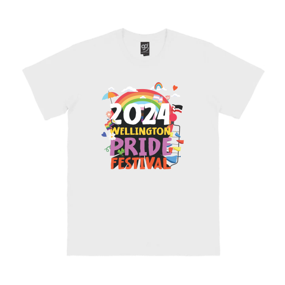 Wellington Pride Festival - Straight Cut Tee White