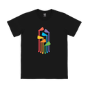 Wellington Pride Parade Fountain - Straight Cut Tee Black