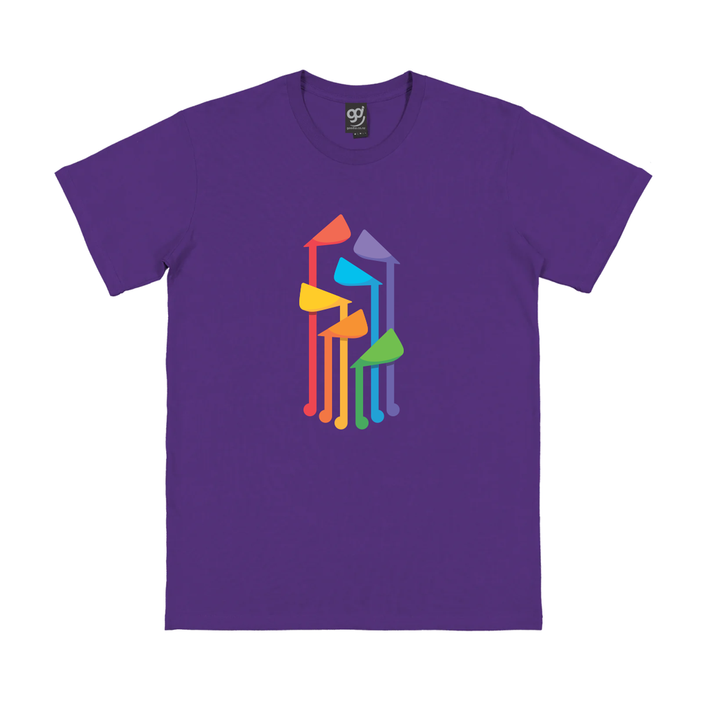 Wellington Pride Parade Fountain - Straight Cut Tee Purple