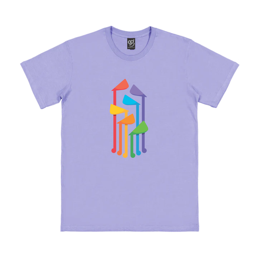 Wellington Pride Parade Fountain - Straight Cut Tee Lilac