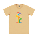 Wellington Pride Parade Fountain - Straight Cut Tee Camel