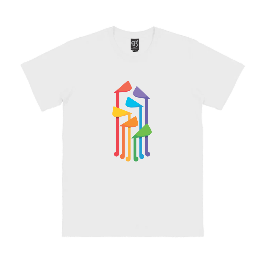 Wellington Pride Parade Fountain - Straight Cut Tee White