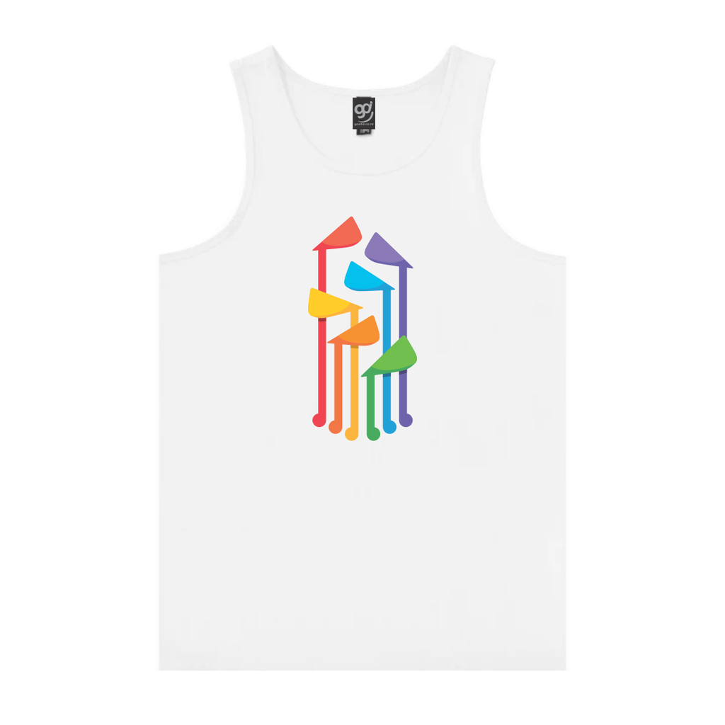 Wellington Pride Parade Fountain- White Singlet