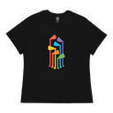 Wellington Pride Parade Fountain - Curve Cut Tee Black