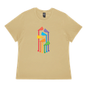 Wellington Pride Parade Fountain - Curve Cut Tee Camel