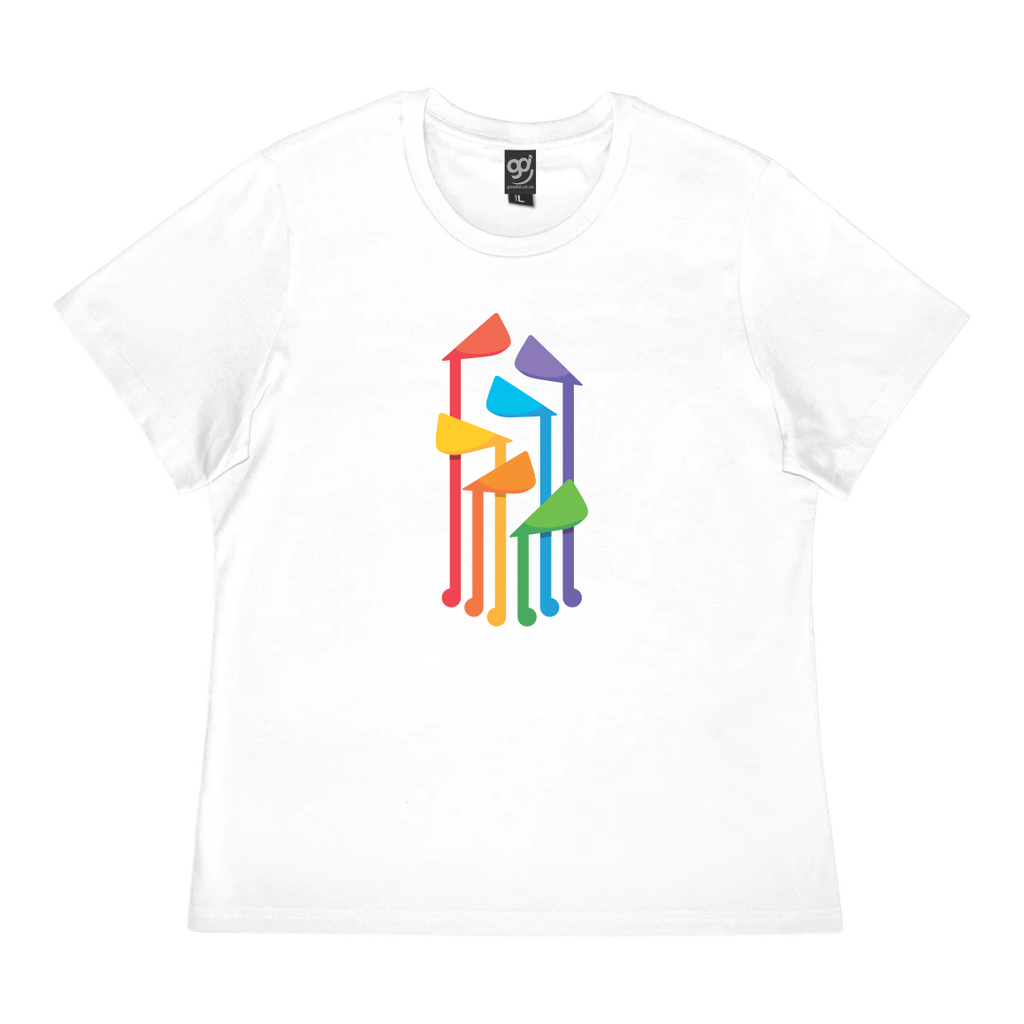 Wellington Pride Parade Fountain - Curve Cut Tee White