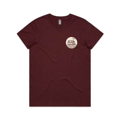 [AM006120] Burgundy Womens Tee