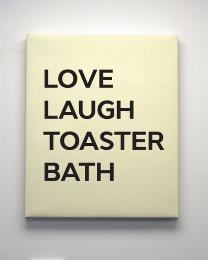 [AM006536] Love, Laugh, Toaster, Bath - Canvas